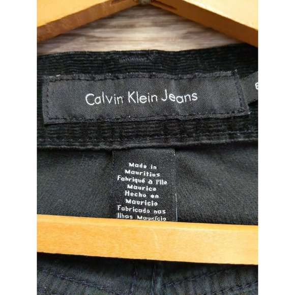 Vintage Calvin Klein Jeans Black Corduroys Size 6 Leather Tag Bootcut - Picture 5 of 11